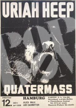 Uriah Heep, Quatermass - concert poster Konzertplakat 12.3.1971 Audimax Hamburg
