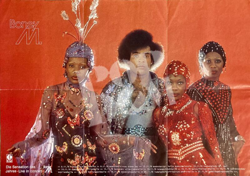 Boney M. concert poster Konzert Plakat 6.11.1978 Olympiahalle Innsbruck