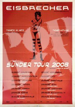 Eisbrecher, Jesus on Extasy - Konzert Plakat Concert Poster 16.9.2008 Colos Saal Aschaffenburg