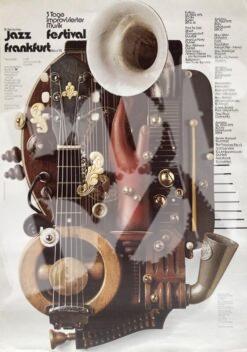 Jazz Festival Frankfurt: Chick Corea, Jean Luc Ponty - concert poster Konzertplakat 24.-26.3.1972