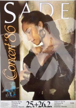 Sade - Konzertplakat concert poster 25.-26.2.1986 Deutsches Museum München