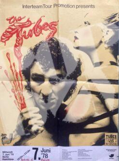 The Tubes - concert poster Konzertplakat 7.6.1978 Hochschule der Künste Berlin